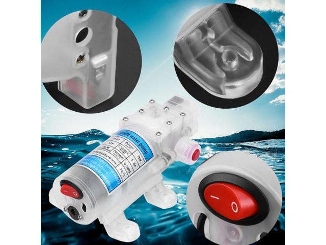 DC 12V 70W ABS Diaphragm Water Pump Food Grade Self-priming Diaphragm Water Pump with Switch 6L/min Self-priming