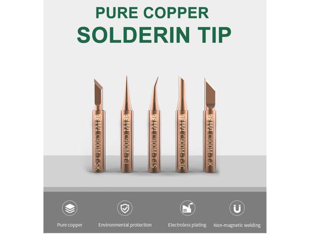 BEST C900M-T 5pcs Pure Copper Soldering Iron Tip Special For Horns Plastic
