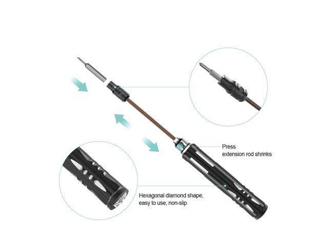 BST-8931 25 in 1 Extension Rod Handle Screwdriver Set Precision Magnetic S2 Screwdriver Bits for iPhone Watch Repair Tools Kit