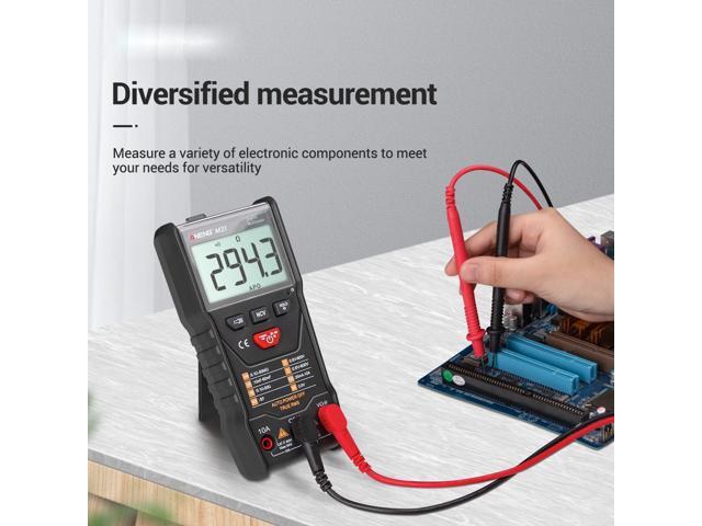ANENG M21 Digital Auto Multimeter Meter with Backlight 6000 Counts Voltage Current Resistance Measurement Test Ammeter Voltmeter LCD Display - Black