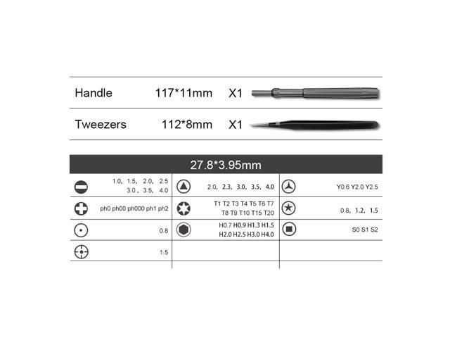 Magnetic Screwdriver Torx Pentalobe Phillips Y-Tip Flatted Hex for Macbook PC Phone Game Console Glasses Car Key Repair Tool Set