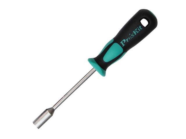 Pro'sKit SD-2800-M13 Hollow-Shaft Nut Driver Hex Bit Socket Key Wrench Screwdriver Hand Tools Metal Socket Driver Hex Nut Key Wrench (M13*125)
