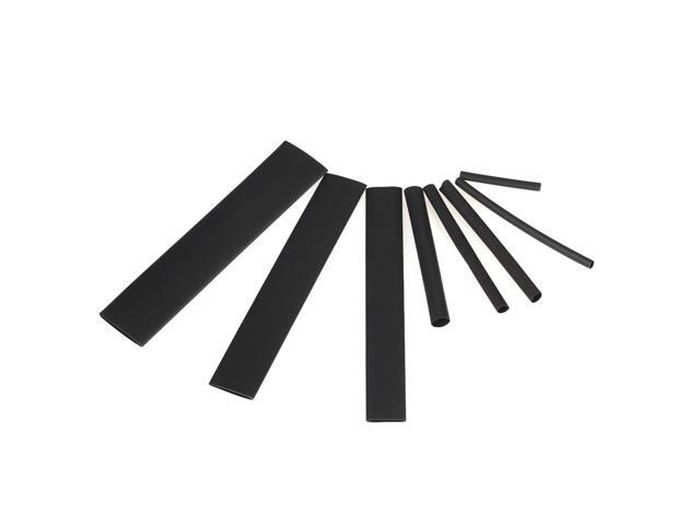 150pcs Black Shrinkable Tube Polyolefin Halogen-Free Heat Shrink Tubing Sleeving Wrap Wire Cable Sleeve Kit Shrink Ratio 2:1 8