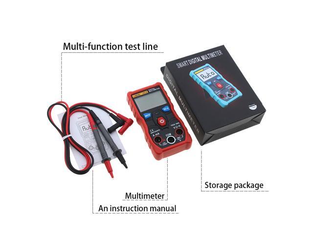 ANENG V01A Digital Multimeter Automatic True-RMS intelligent NCV 4000 Counts AC/DC Voltage Current Ohm Test Tool - Red
