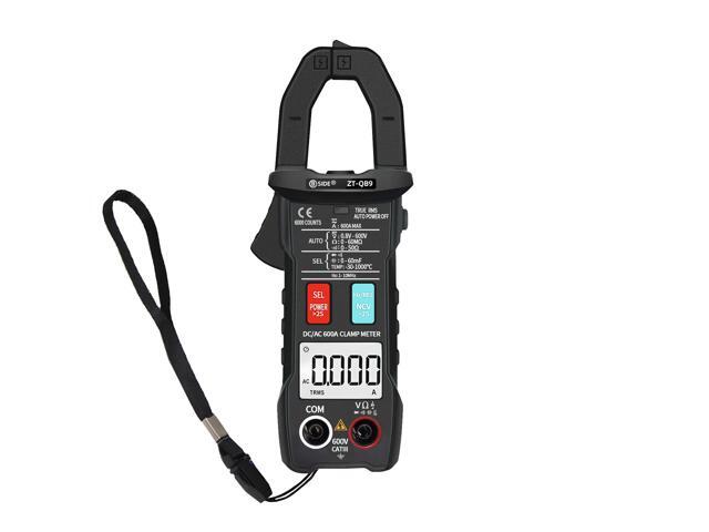 BSIDE ZT-QB9 600A DC Clamp Meter True RMS Auto-Ranging 6000 Counts Meter Inrush Current Capacitance Temperature Live Check Voltage Test