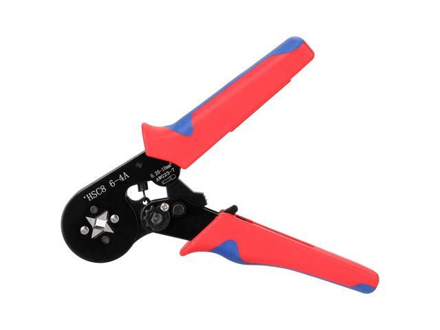 HSC8 6-4 0.25-10m? AWG23-7 Ferrule Crimping Tool Kit High Hardness Crimper Plier with 1200pcs Wire Ferrules Crimp Ends Terminal - Red & Blue
