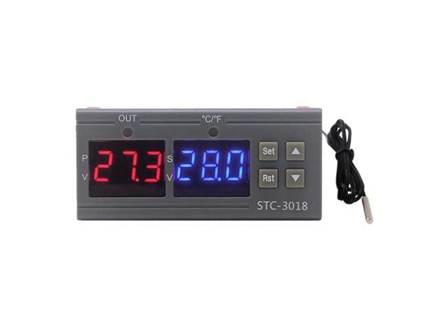 STC-3018 Digital Temperature Controller Intelligent NTC Sensor Temp Control Thermostat for Freezer Fridge Hatching - 12V