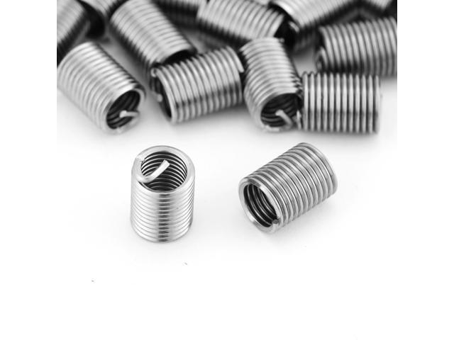 50pcs/Lot M6 x 1.0 x 2.5 D Screw Thread Insert Stainless Steel Coiled Wire Screws Sleeve Coiled Wire Helical Screw Repair Insert