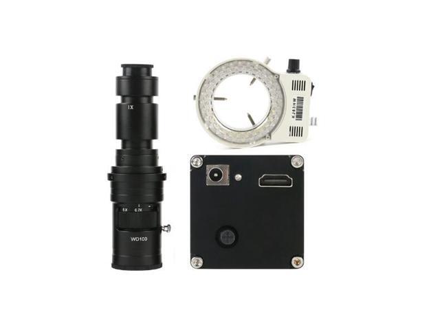 2020 NEW HD 1080P HDMI Digital Electron Industrial Microscope Video Microscope Camera & 500X C-Mount Lens & 56 LED Adjustable Ring Light