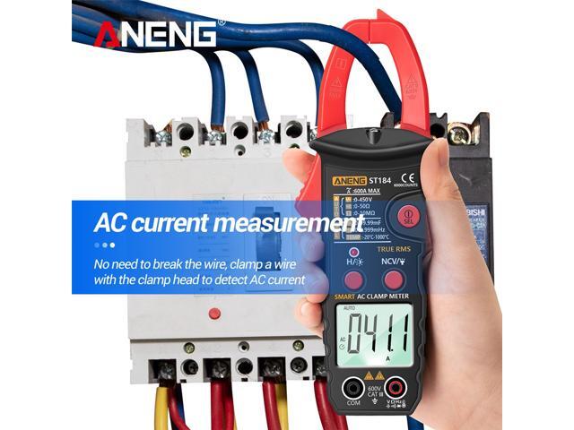 ANENG ST184 Digital Multimeter Clamp Meter True RMS 6000 Counts Professional Measuring Testers AC/DC Voltage AC Current Ohm & NO Packing Box - Red