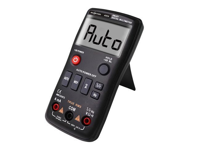RM408A Digital Multimeter NCV True RMS with Temperature Tester 4000 Counts Auto-Ranging AC/DC Transistor Voltage Meter