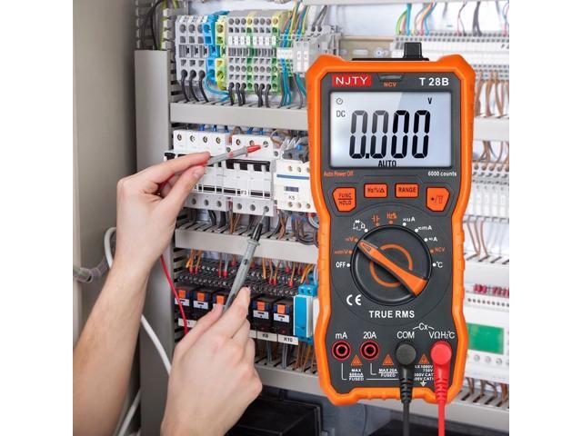 NJTY T28B Digital Multimeter 6000 Counts Auto Range Non Contact Multi Meter