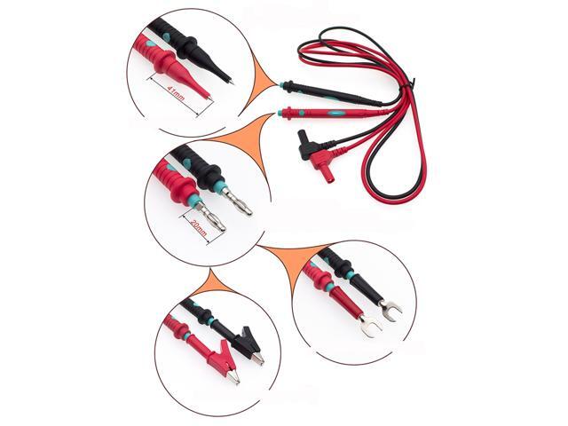 Digital Multimeter Test Leads Probe Scope Clip Cable Switchable Needle Pin Extend Alligator