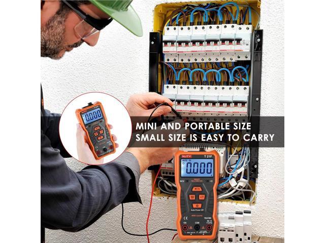 NJTY T21F Mini Smart Multimeter 4000 Counts True RMS Universal Meter Compact Magnetic Adsorption Ammeter Voltmeter Ohmmeter Current Resistance...