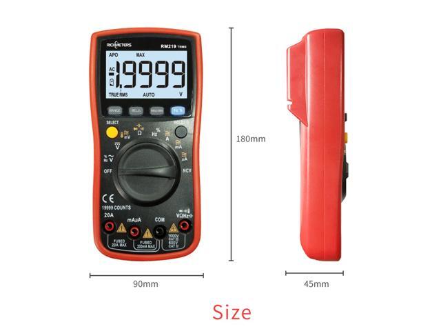 RM219 True-RMS 19999 Counts Digital Multimeter NCV Frequency Auto Power off AC DC Voltage Ammeter Current Ohm