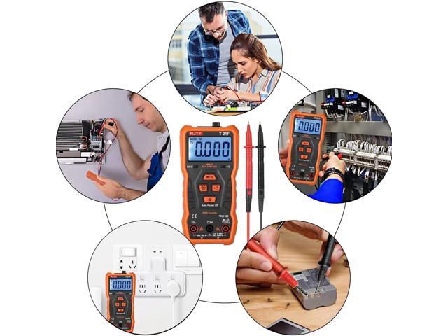 NJTY T21F Mini Smart Multimeter 4000 Counts True RMS Universal Meter Compact Magnetic Adsorption Ammeter Voltmeter Ohmmeter Current Resistance...