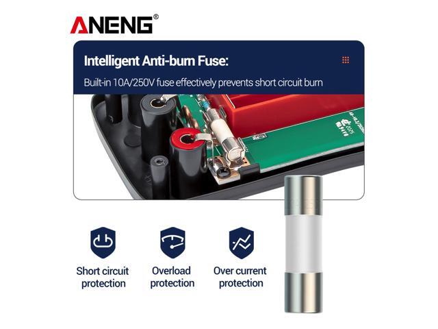 ANENG AN113B Digital Multimeter True RMS with Temperature Tester 6000 Counts Auto-Ranging AC/DC Transistor Voltage Meter - Blue