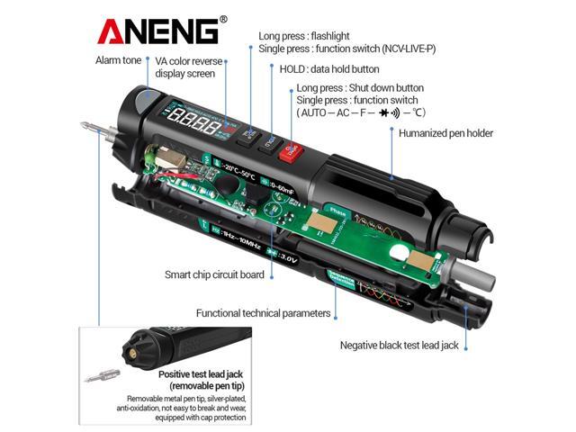 ANENG A3008 Digital Multimeter Auto Intelligent Sensor Pen Tester 6000 Counts NonContact Voltage Meter Multimetre polimetro