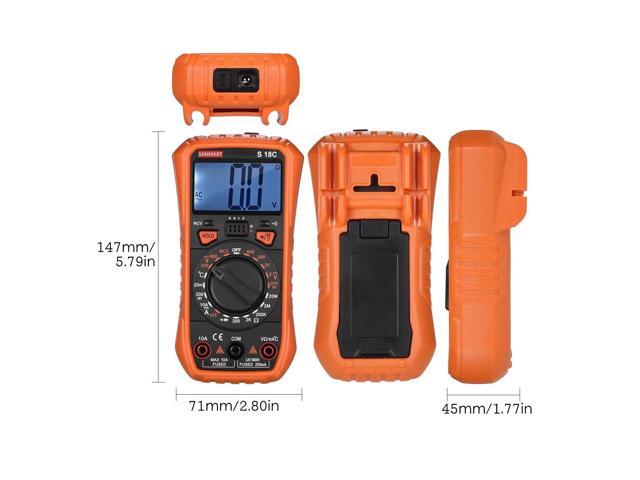 SANMART S18C Mini Handheld Digital Multimeter 2000 Counts Manual Range True RMS Universal Tester