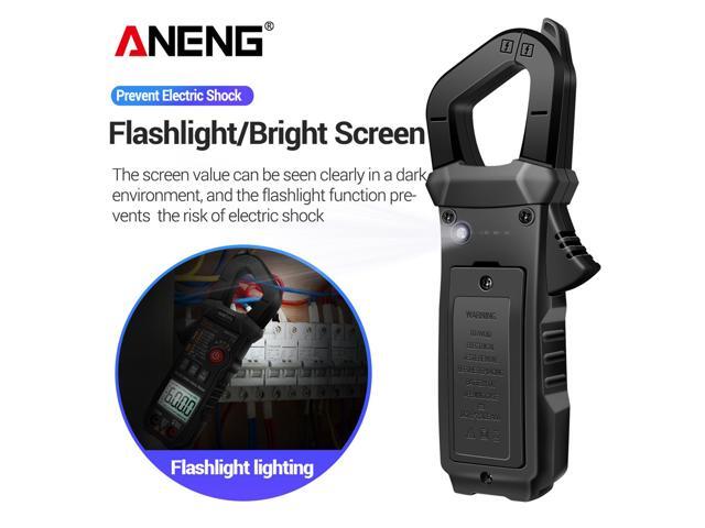 ANENG ST210 Digital Multimeter Clamp Meter AC/DC Current Clamp Auto-Ranging Multi Tester Amp Volt Ohm Resistance Capacitance - Black