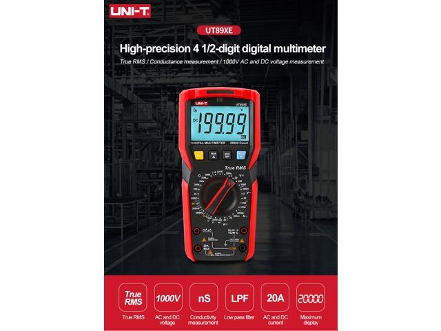 UNI-T UT89XE Digital Multimeter Professional Tester True RMS Manual Range DC AC Voltmeter Ammeter Capacitor Temperature Meter