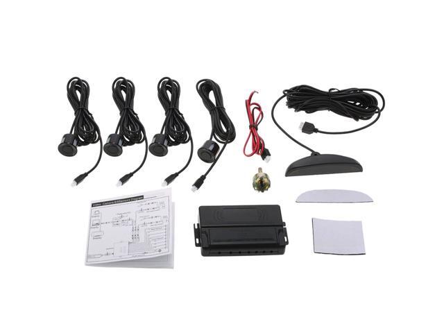 Car Auto 4-Sensor Parking Radar Kit Reverse Radar Alarm System Car Reverse Parking Radar System(LED Digital Display)