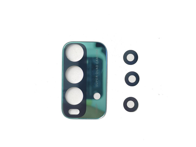Back Camera Glass Lens For Redmi 9T / Red Mi 9 Power Main Camera Glass Cover With Sticker Smartphone Repair Parts - Green