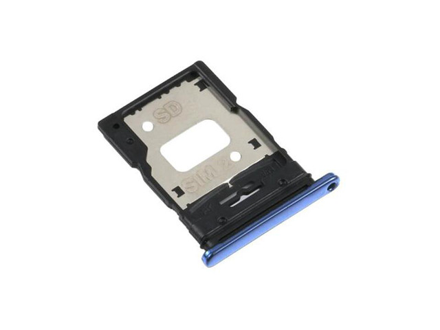Sim Card Tray Holder SIM Tray Slot Holder Adapter Socket Repair Parts For Xiaomi Mi 11 Lite Mi11 Lite 5G - Blue