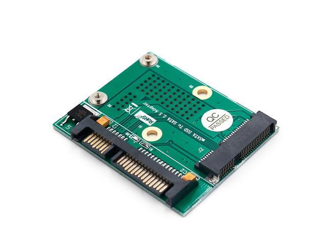 Mini PCI-E/mSATA SSD to SATA 2.5 Adapter Converter Card w/ Metal Extension Bracket 3.3V LED for Computer PC Desktop