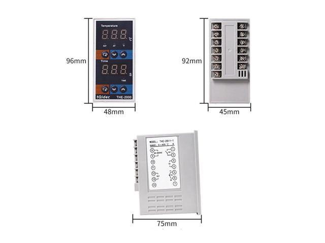 Intelligent Digital Display Temperature Time Controller 0~400? Adjustable for Hot Stamping Mchine Oven K Type Thermocouple Relay Output