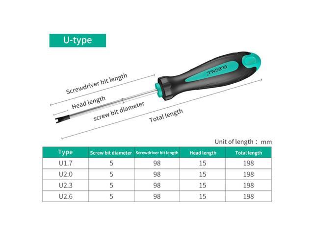 Strong Magnetic U2.0 Shape Screwdriver Hand Tool