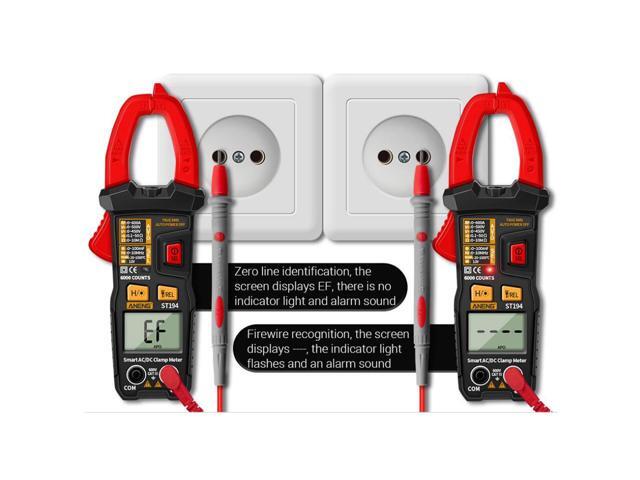 ST194 Digital Clamp Meter Multimeter DC/AC Current Tester 600V Voltage True RMS Amp Meters 6000 Count Capacitor