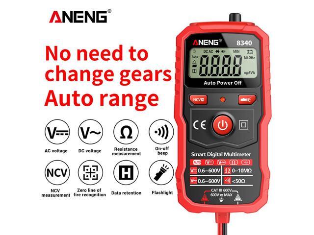 Aneng 8340 Mini Smart Digital Multimeter Voltmeter Ohm Meter Anti-Burning Automatic Tester Professional Electrician Repair Tools