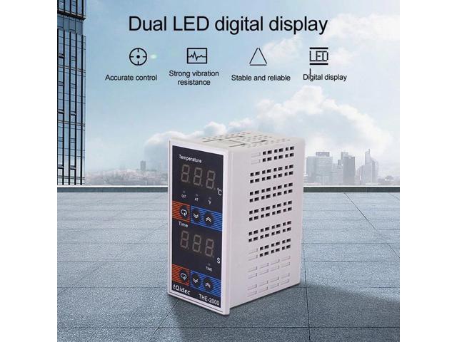 Intelligent Digital Display Temperature Time Controller 0~400? Adjustable for Hot Stamping Mchine Oven K Type Thermocouple Relay Output