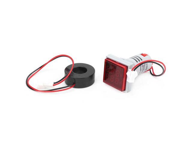 AD16-22FVA 2 in 1 Voltmeter Ammeter Voltage Current Meter Tester Measuring Indicator Digital Ammeter Voltmeter Voltage Tester - Red