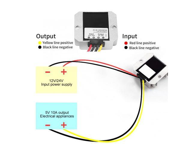 Buck Converter DC12V/24V to 5V 10A 50W Buck Converter Buck Voltage Regulator Module Waterproof IP68