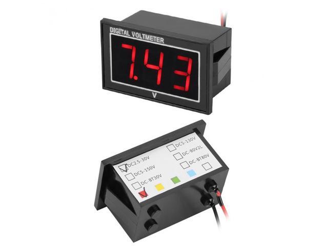 Digital Voltmeter 0.56 inch LED Display Waterproof High Accuracy DC Voltage Meter Panel 2 wires Voltage Panel Red DC2.5V-30V