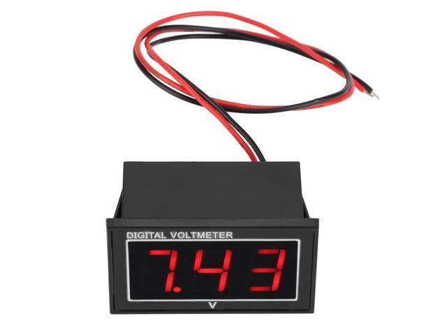 Digital Voltmeter 0.56 inch LED Display Waterproof High Accuracy DC Voltage Meter Panel 2 wires Voltage Panel Red DC2.5V-30V
