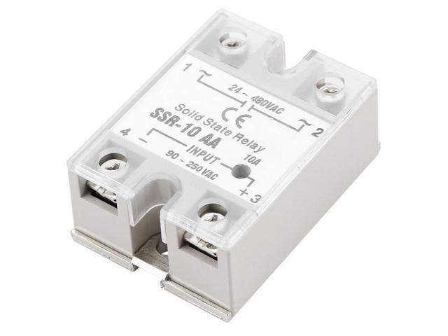 Solid State Relay Module SSR AC-AC Input 90-250V AC Output 24-480V AC Solid State Relay SSR-10 AA 10A