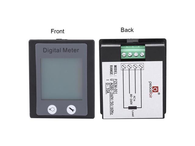 Power Meter 80-260V AC 10A Digital Monitoring Multimeter Ammeter Voltmeter Power Monitor Energy Tester