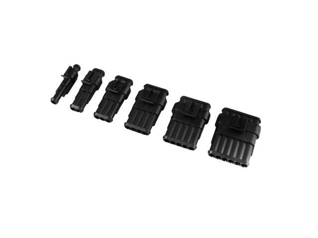 708 PCS/ 43 Set Waterproof Car Electric Cable Connector Terminal Plug Kit 1 2 3 4 5 6 Pin Truck Plug Car Spark Connector Assorted Box Portable