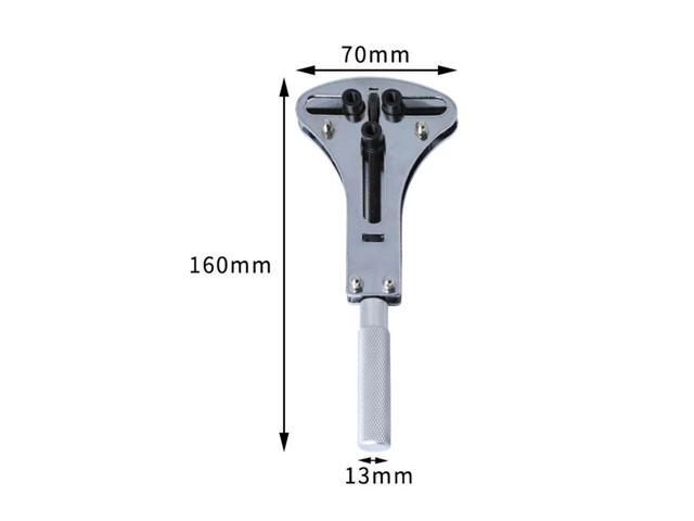 Universal Adjustable Watch Case Opener 3 Prongs Watches Back Cover Removing Tool Watch Repairing & Battery Replacement - Silver