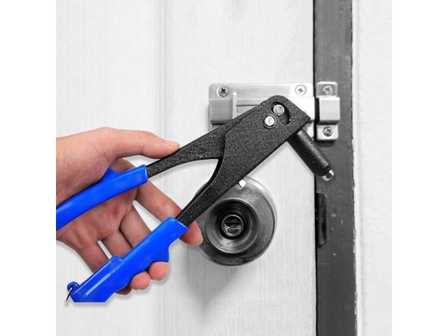 Rivet Gun Kit Heavy Duty Single Hand Manual Riveter with 40 PCS Rivets 4 Interchangeable Heads 3/32 Inch 1/8 Inch 5/32 Inch 3/16 Inch for Metal...
