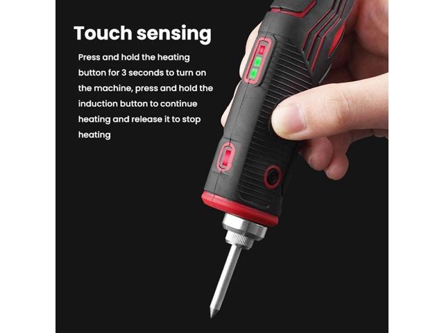 Portable Cordless Soldering Iron Home DIY Handheld Electric Iron Rapid Internal Heating Electric Iron Power Display Function with LED Lighting with...