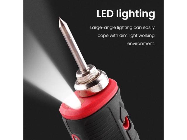 Portable Cordless Soldering Iron Home DIY Handheld Electric Iron Rapid Internal Heating Electric Iron Power Display Function with LED Lighting with...