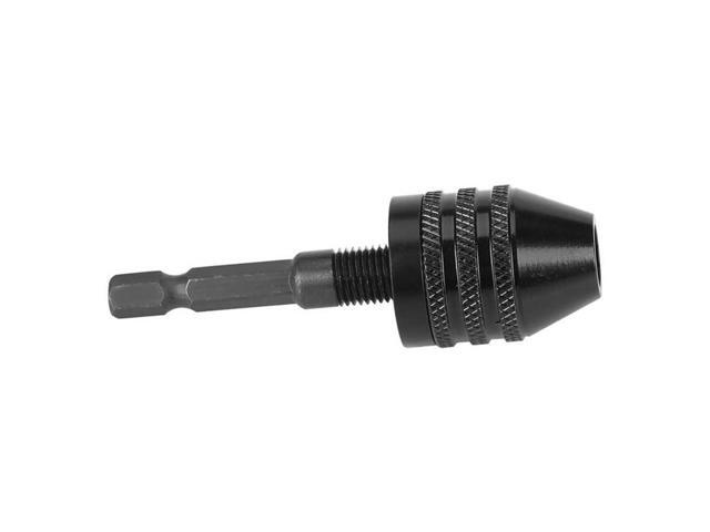 1/4in Hex Shank Keyless Drill Chuck Collet Adapter Capacity 0.8-8mm for Electric Screwdriver Drill Power Tool Chuck