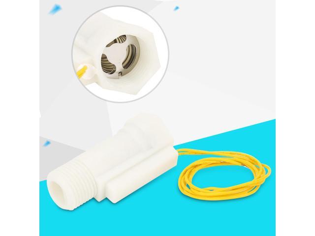 DC0-110V Plastic Water Flow Sensor Switch Piston Type G1/2in Male/Female Thread Water Flow Switch