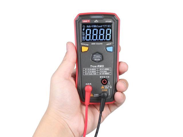 UNI-T Palm-sized Digital Multimeter AC/DC True-RMS Multimeter 4mF(4000uF) Large Capacitance Meter Auto-ranging Multi Tester with Resistance...