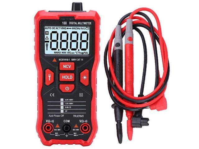 UA168 Mini Handheld LCD Digital Multimeter AC DC Voltage Resistance Tester with Test Probes