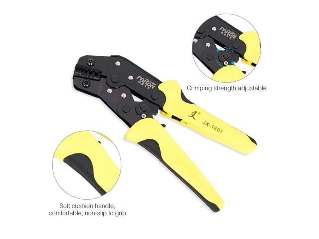 Crimping Tool Kit Includes 24-10 AWG Ratcheting Wire Crimper Plier 600pcs Insulated Wire Connectors Pin Terminals 40pcs Cable Ties